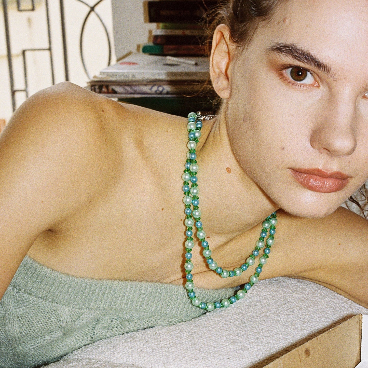Mermaids Necklace in Peridot
