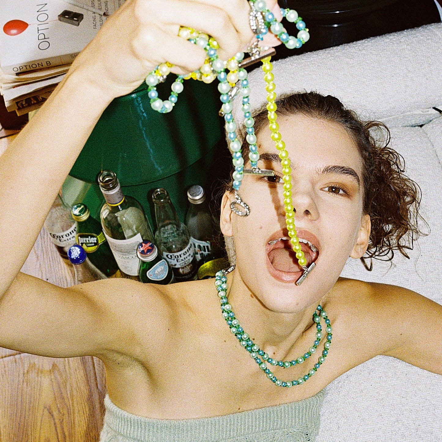 Mermaids Necklace in Apple-green