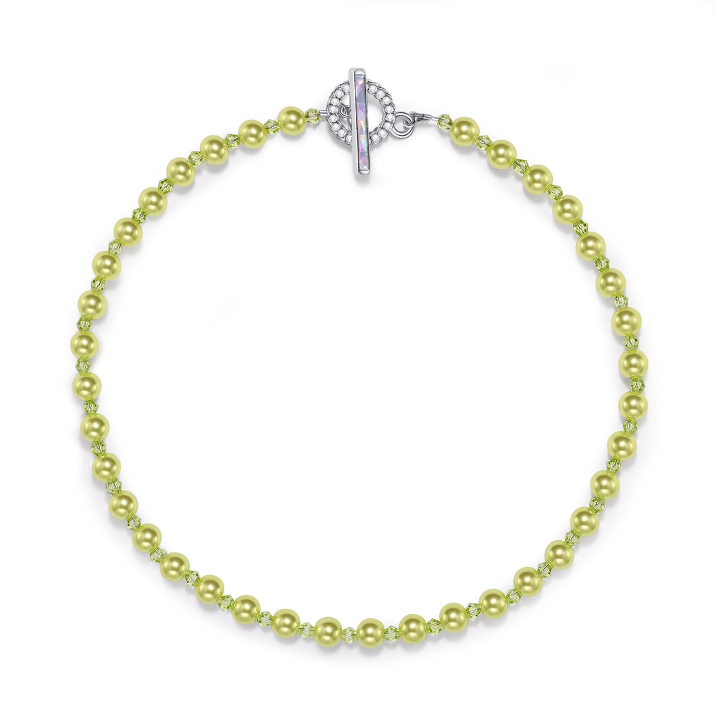 Mermaids Necklace in Apple-green