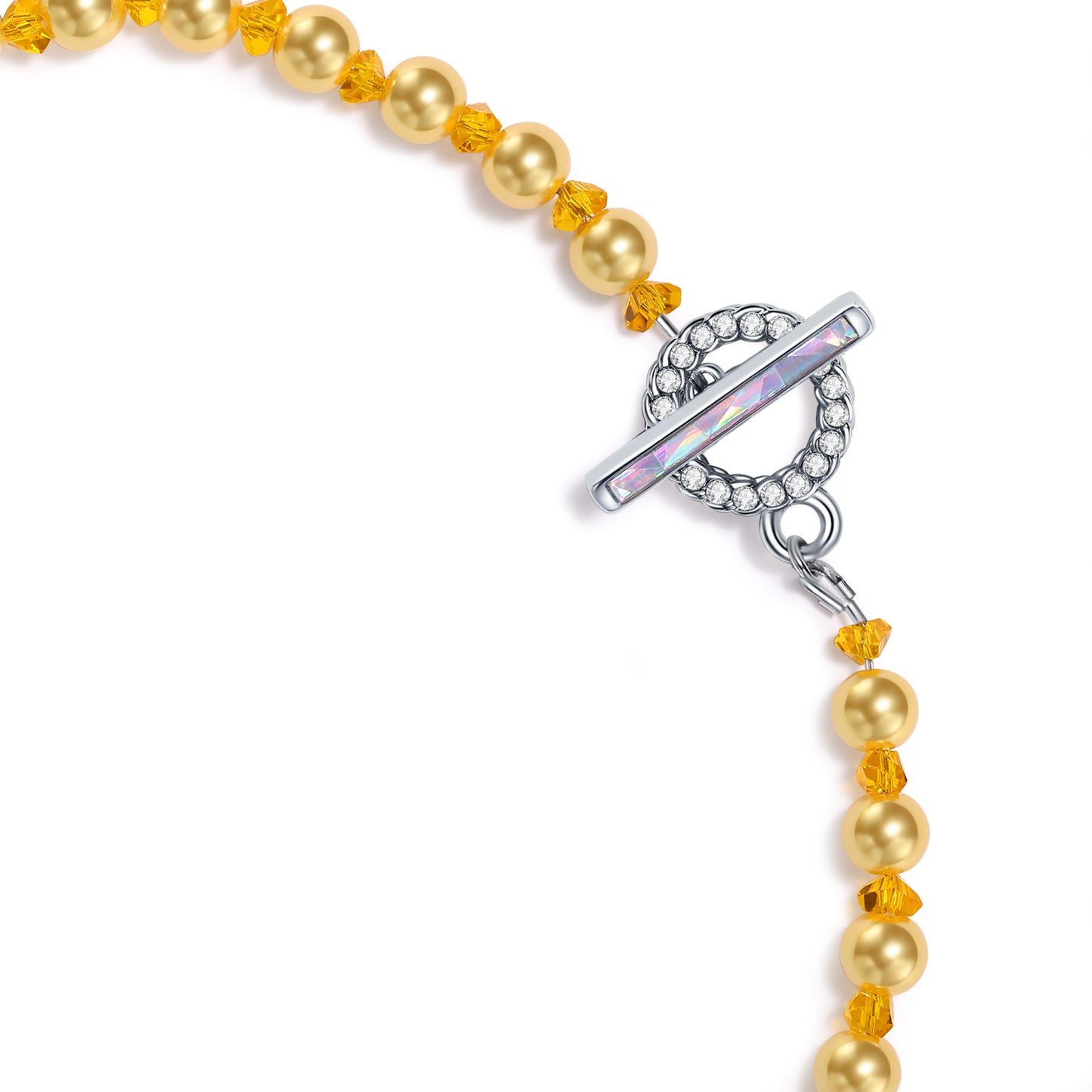 Mermaids Necklace in Jonquil from White