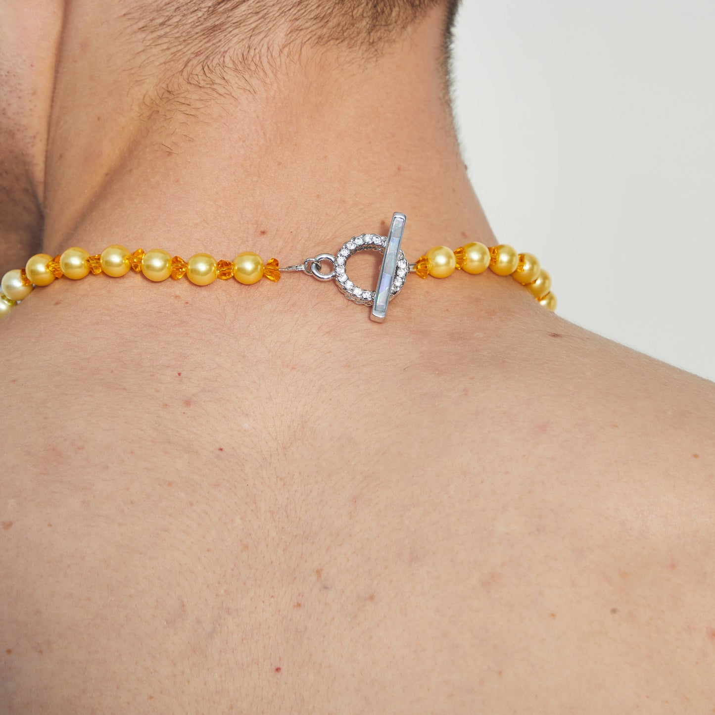 Mermaids Necklace in Jonquil from White