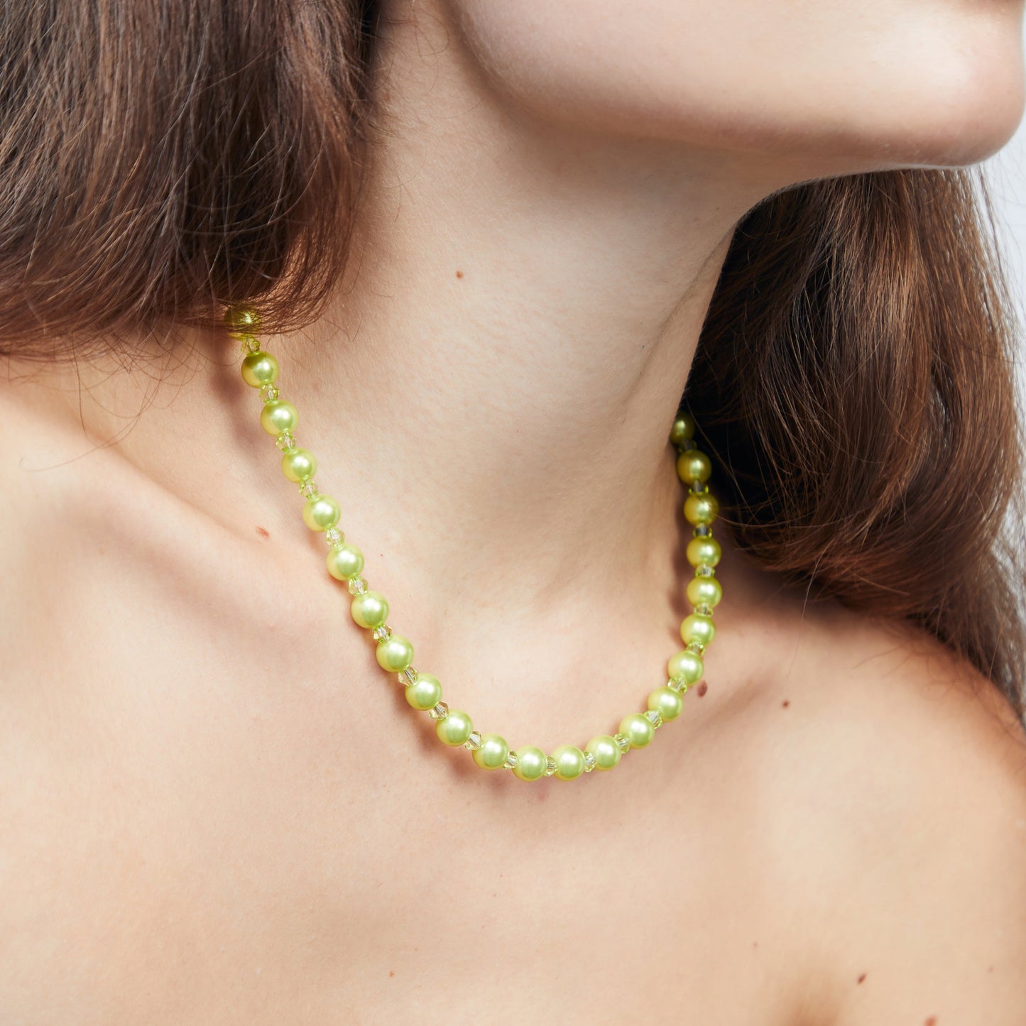 Mermaids Necklace in Apple-green