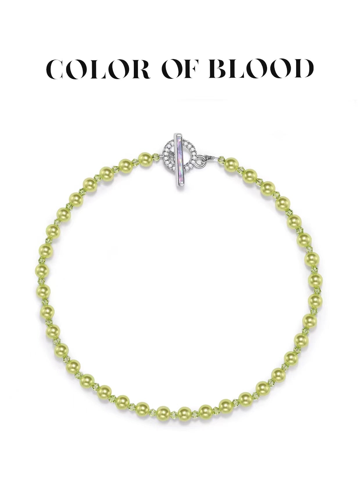 Mermaids Necklace in Apple-green